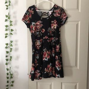 super cute rose dress with open back